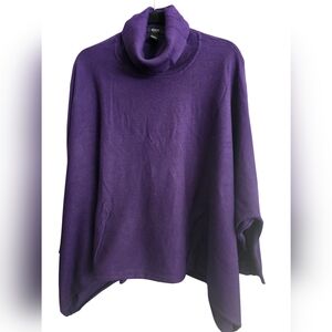 0X Alfani royal purple flowy asymmetrical tunic sweater